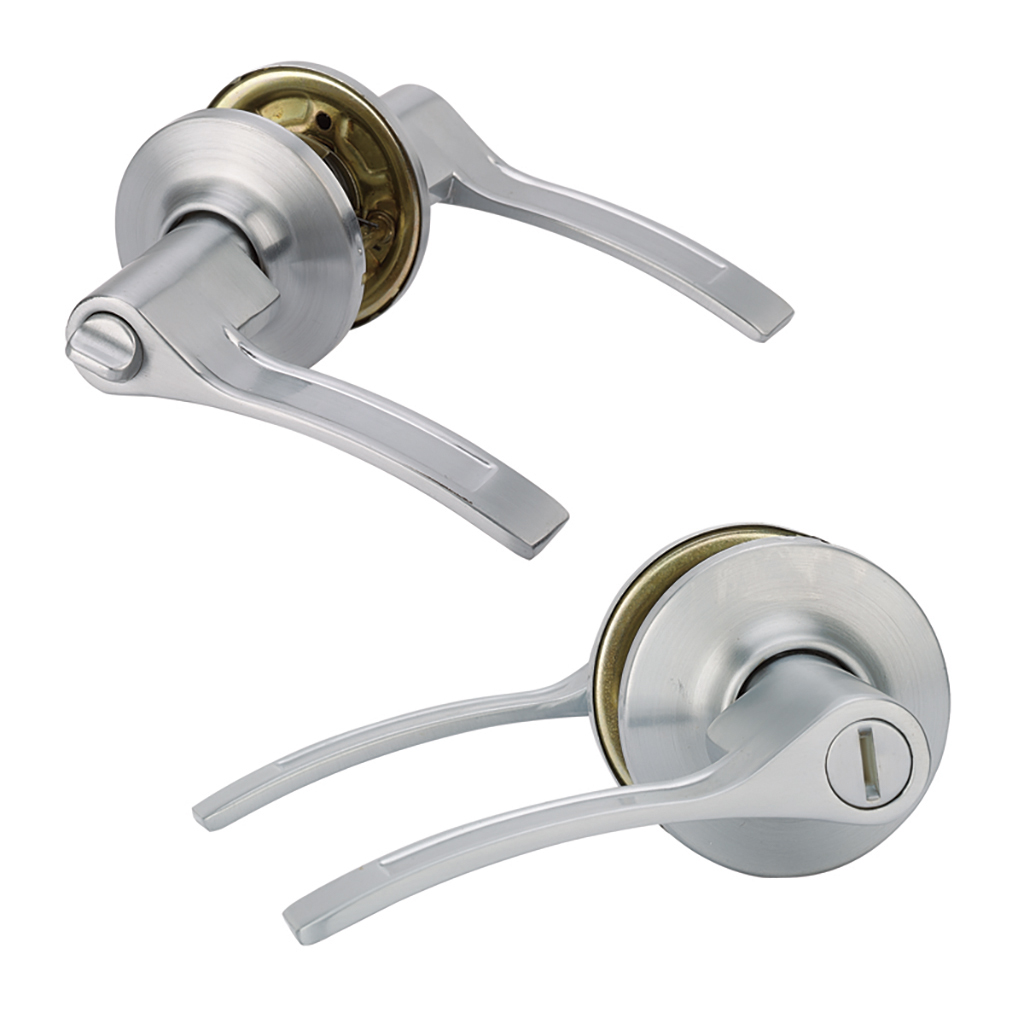 LOCK WITH CHROME-PLATED LOCKING BOLT