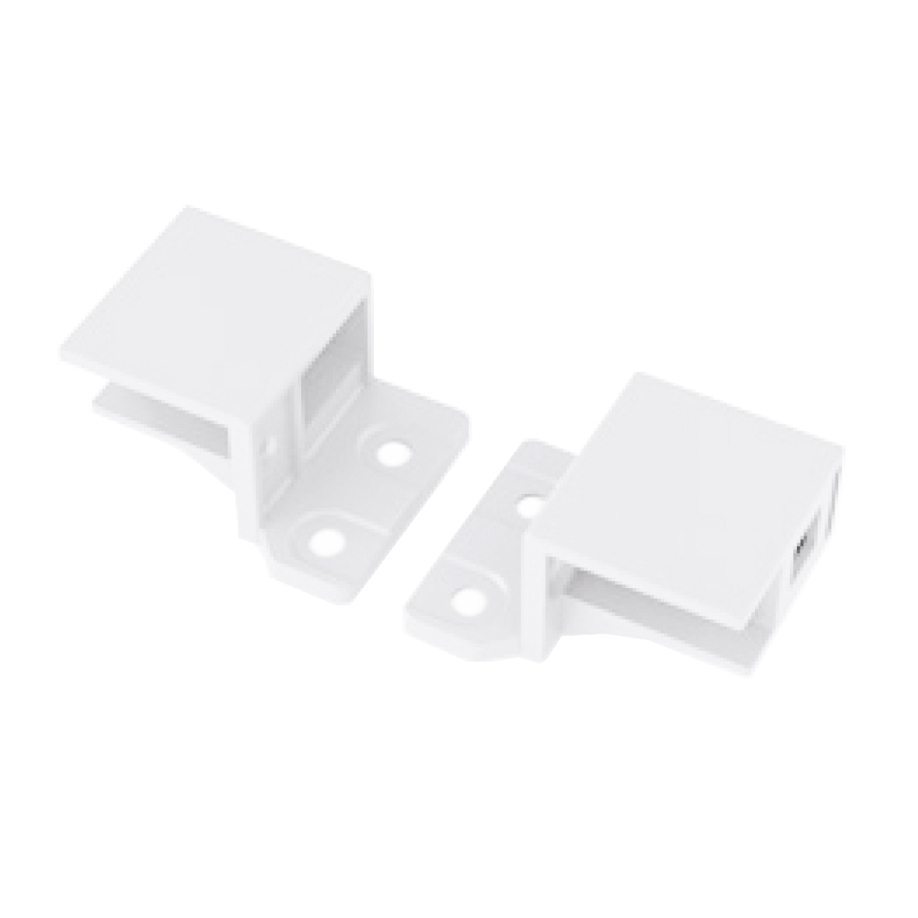 SET OF BRACKETS FOR RECTANGULAR RAILING FIXING WHITE