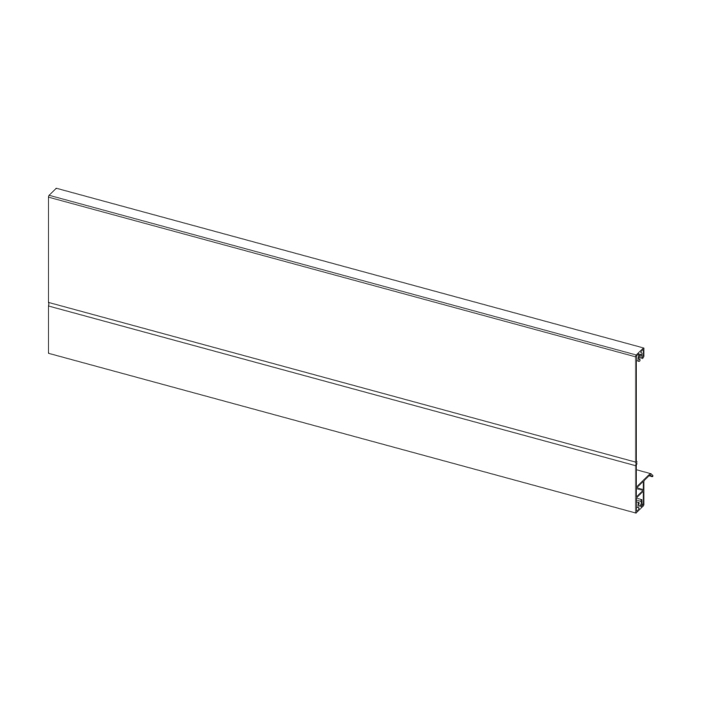 ALUMINIUM FRONT PANEL 132X1082 WHITE