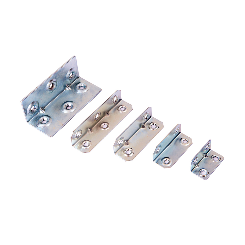 CORNER BRACE REINFORCEMENT L-SHAPED BRACKET ZINC PLATED 64X21X14MM