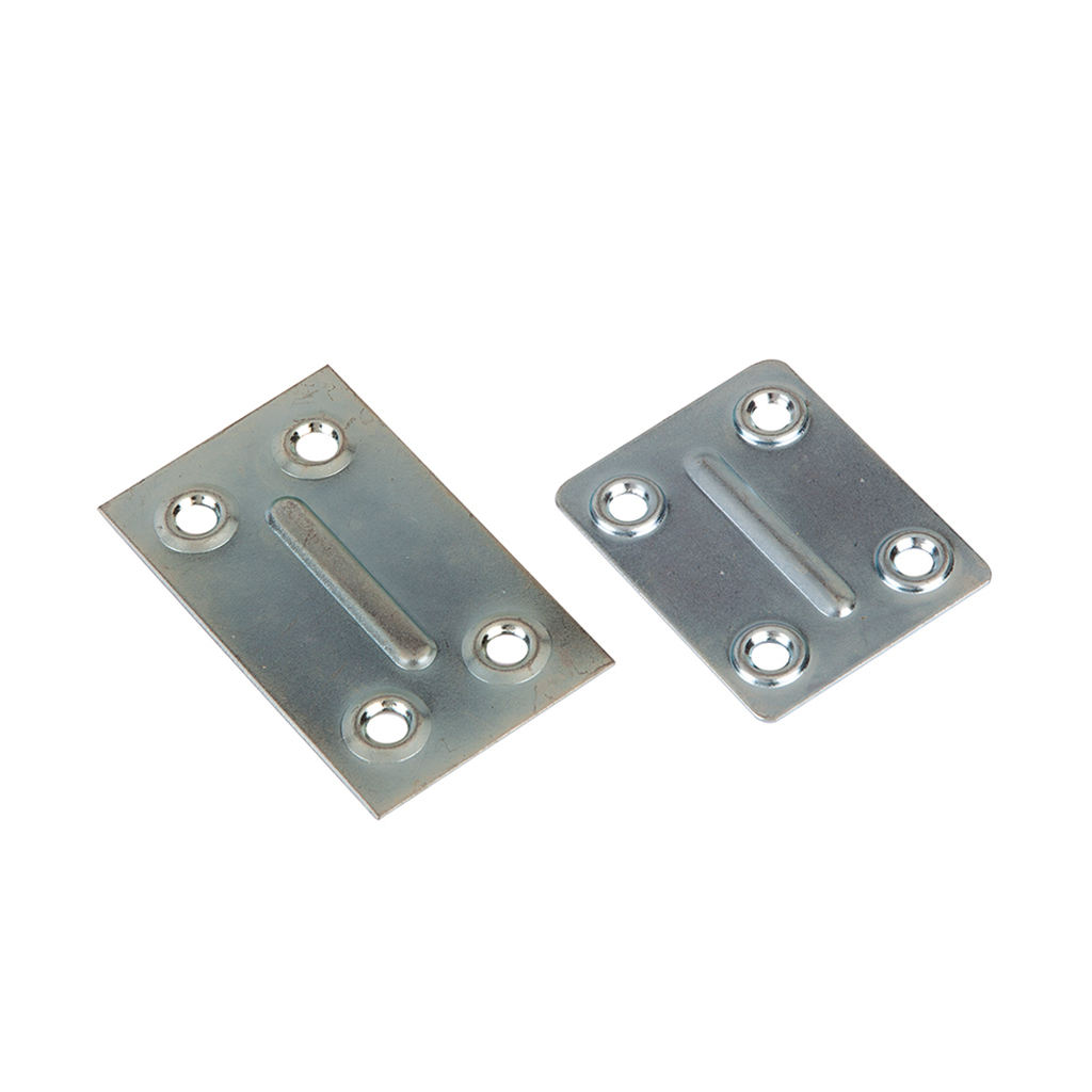 FLAT STRAIGHT RECTANGULAR BRACE BRACKET ZINC PLATED 70X25MM