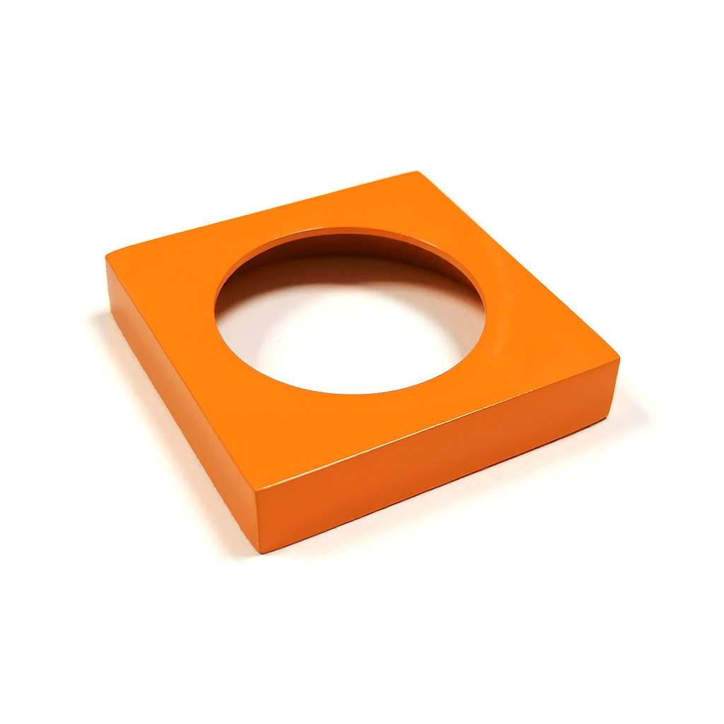 SET SQUARE ROSETTE WITHOUT RING ORANGE