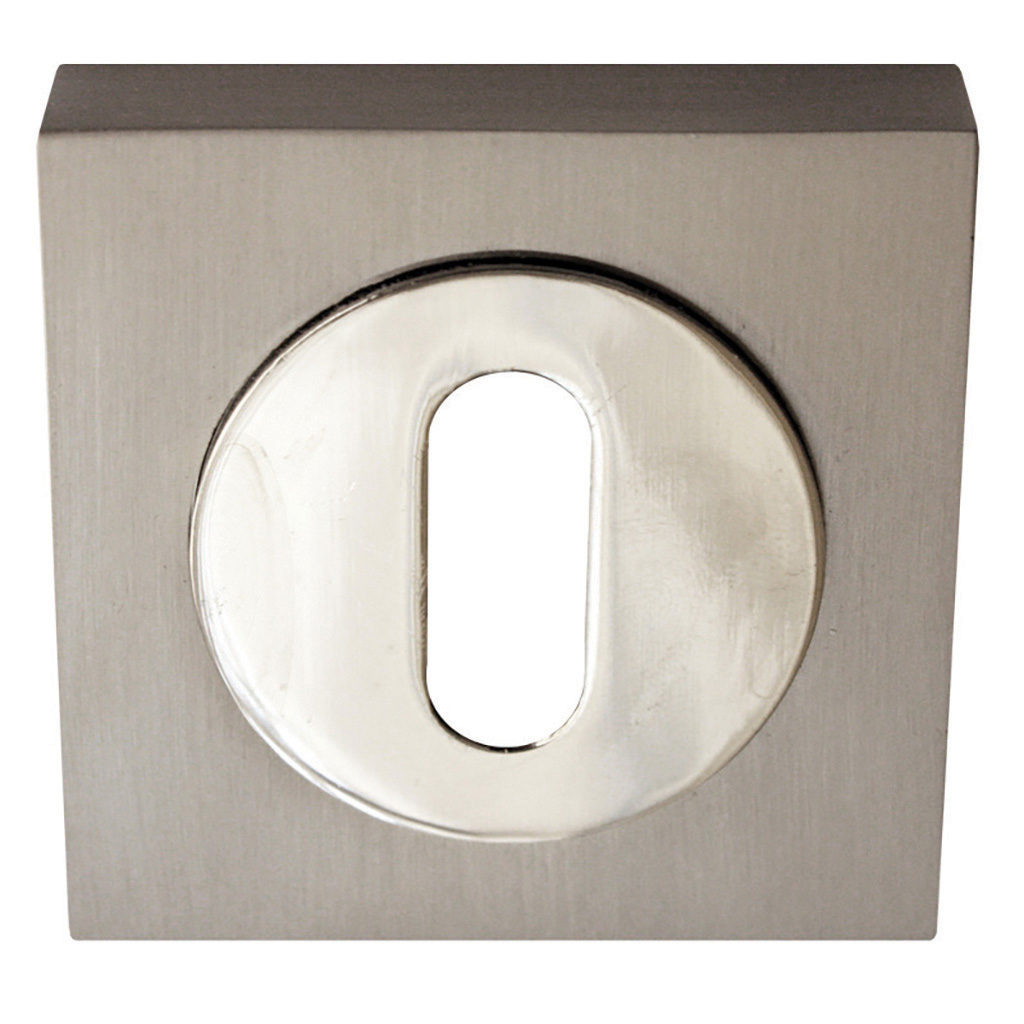 SQUARE OVAL KEYHOLE 50*50 NICKEL