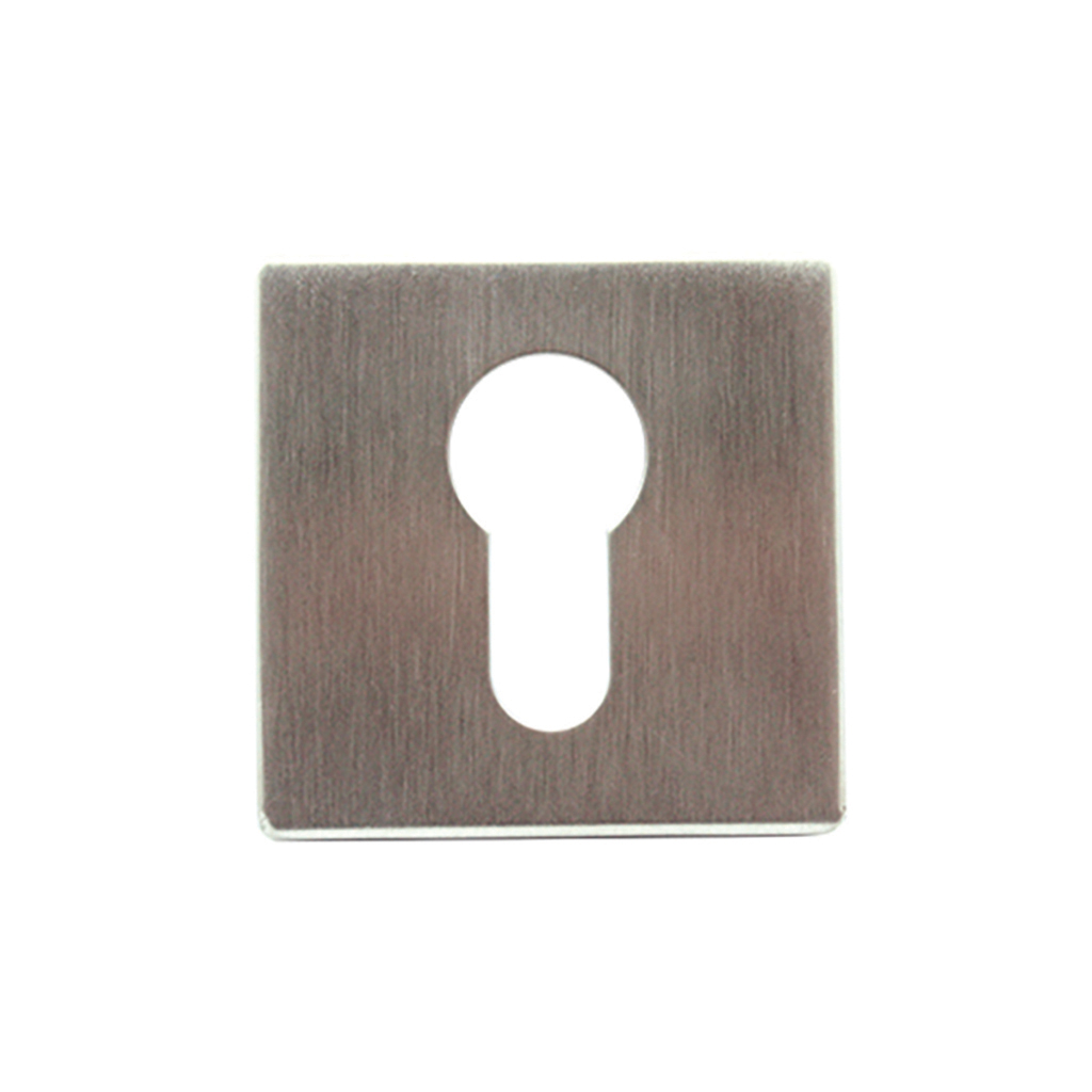 SQUARE PEAR KEYHOLE INOX 50x50, SATIN