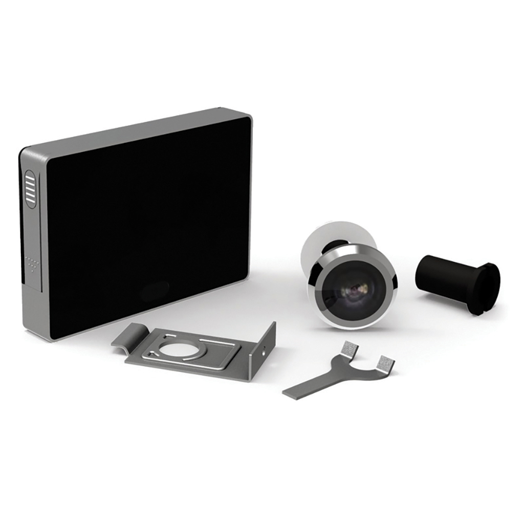 DIGITAL PEEPHOLE WITH 2,7'' LED DISPLAY, SILVER