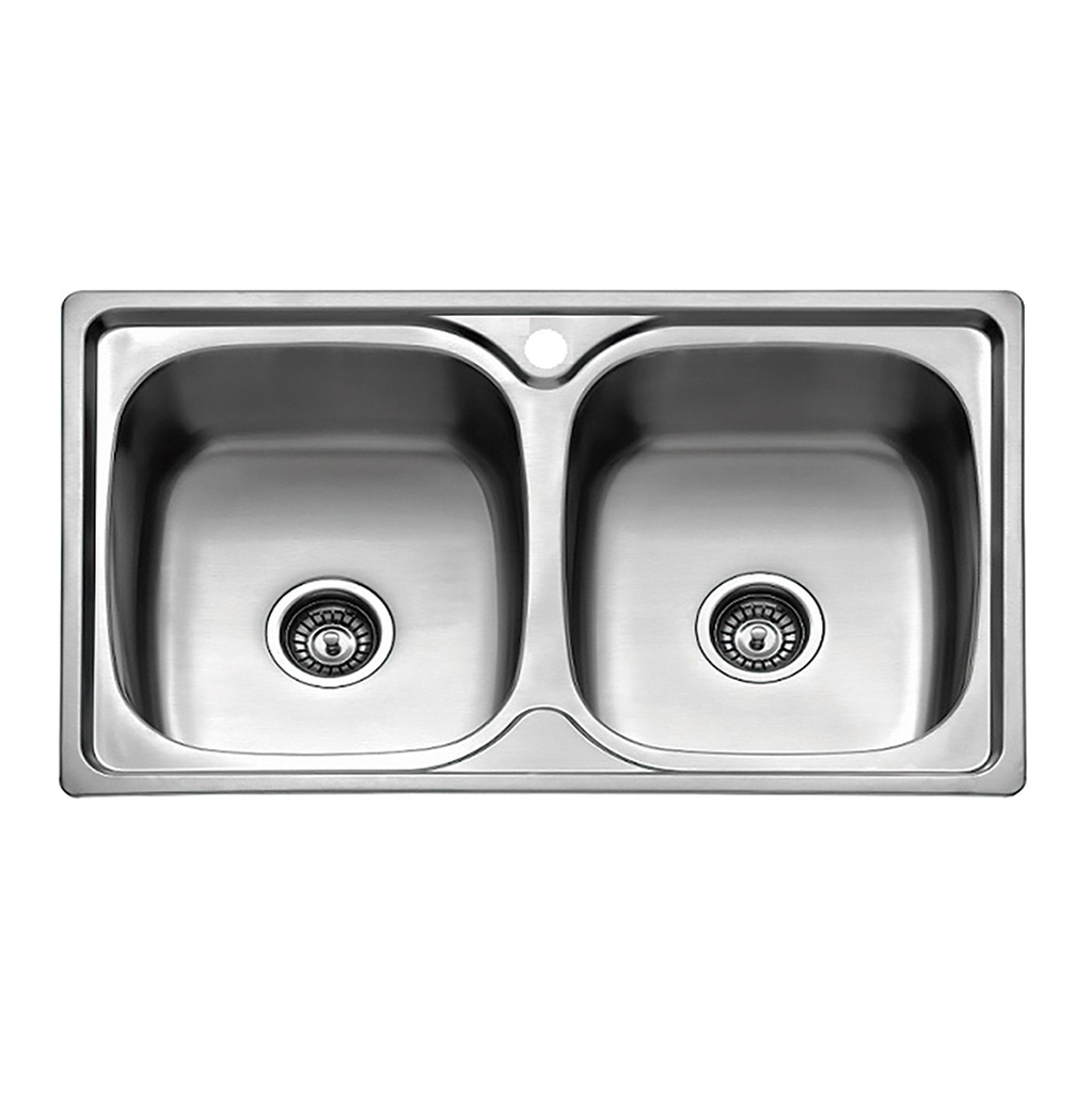 FREG ENCAST CUAD 2 SENOS C/AGUJ 440X800X160, INOX