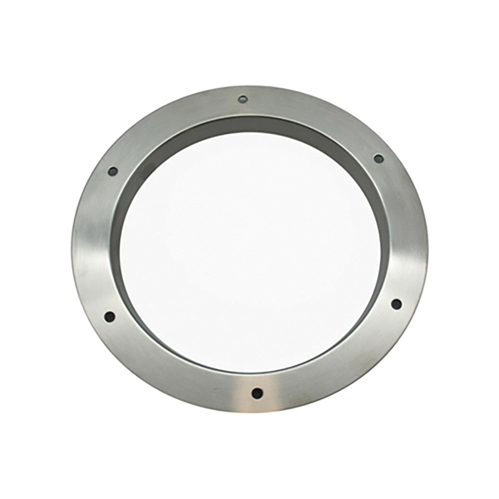 MARCO CIRCULAR INOX 35CM C/ CRISTAL TEMPLADO, puerta grosor 40mm
