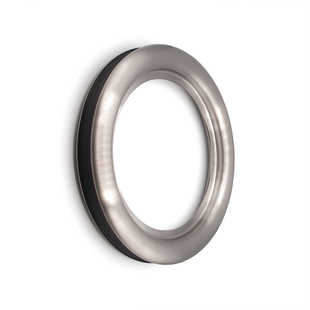 MARCO CIRCULAR INOX Ø35mm P/PUERTA 35mm, SATINADO