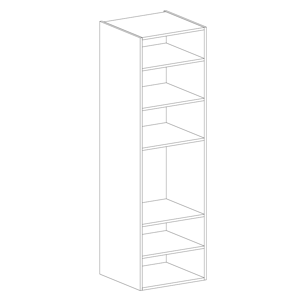 MICROWAVE OVEN COLUMN CABINET 2000X600 WHITE