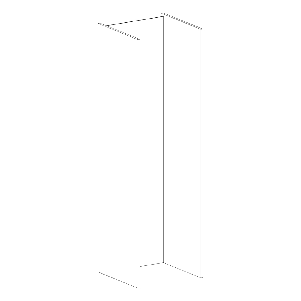SIDES SET FOR MICROWAVE OVEN COLUMN CABINET 2000X600 ALUM