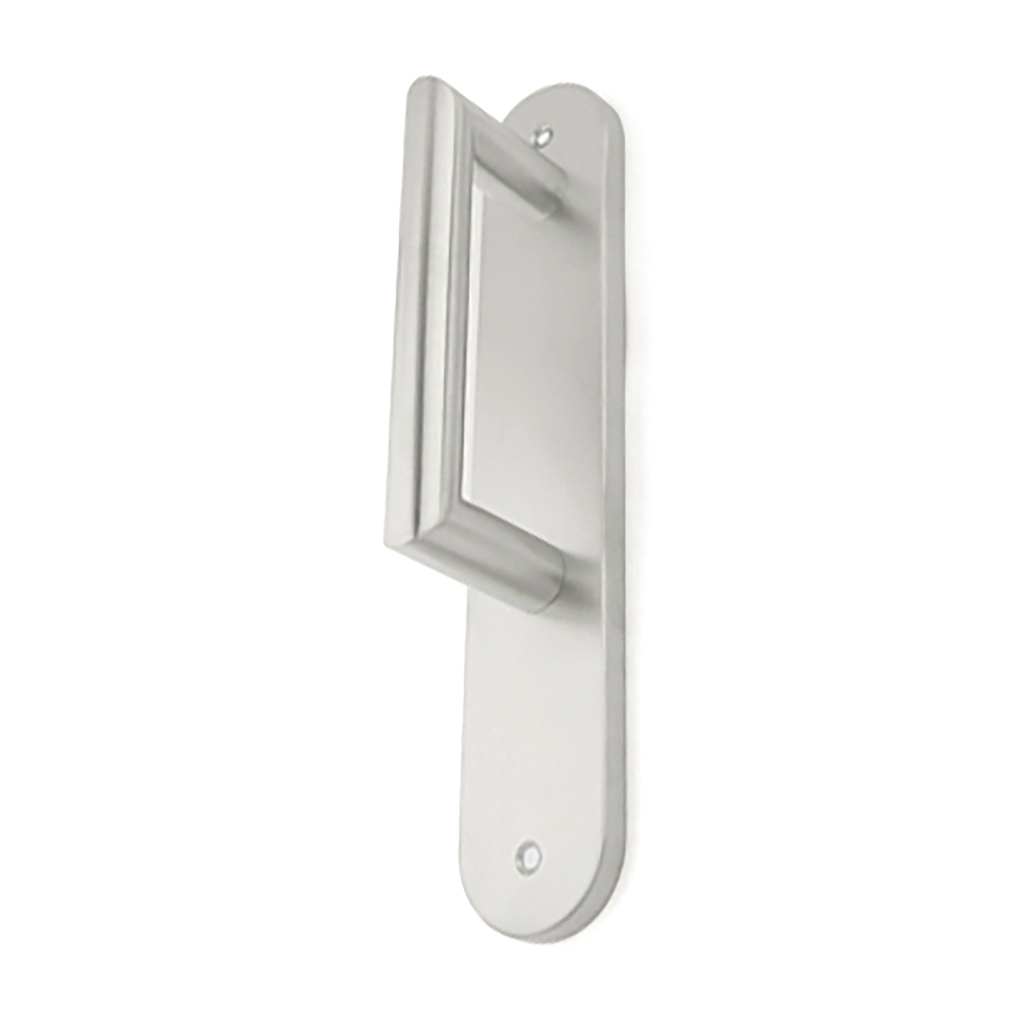 TUBULAR STAINLESS STEEL PULL HANDLE W/LONG PLATE 17015 SS, UNITS