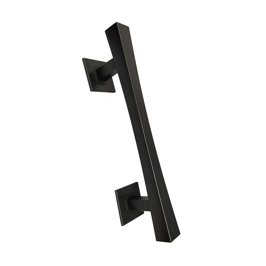 PULL HANDLE INOX SQUARE ROSETTE 17310 BLACK