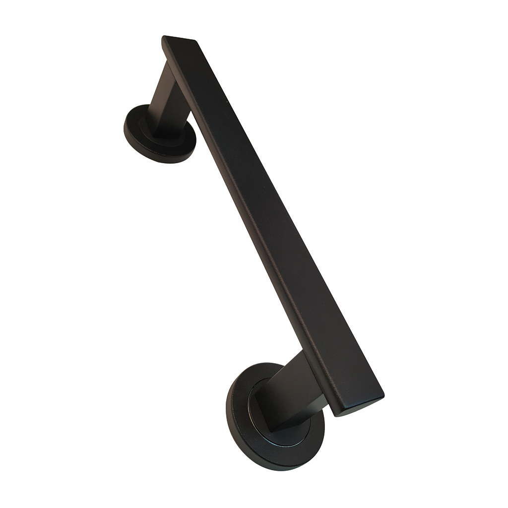 PULL HANDLE INOX ROUND ROSETTE 17320 BLACK