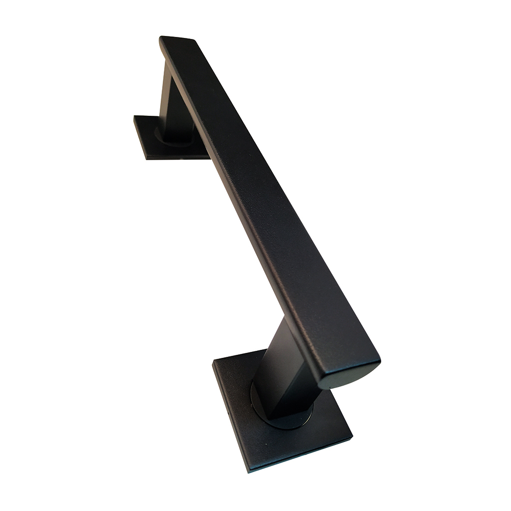 PULL HANDLE INOX SQUARE ROSETTE 17320 BLACK