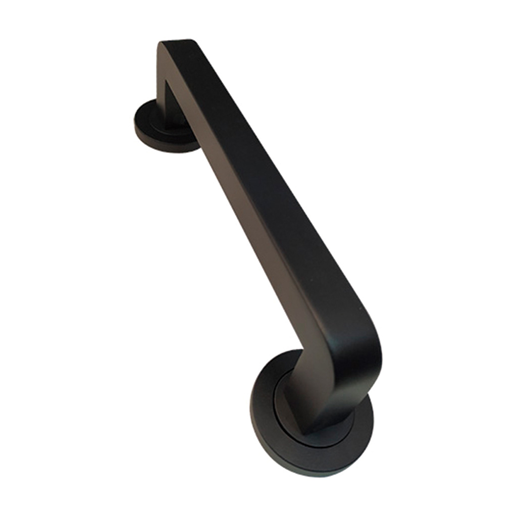 PULL HANDLE INOX ROUND ROSETTE 17340 BLACK