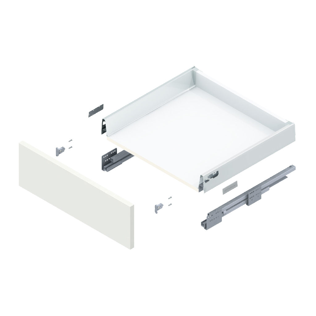 DRAWER KIT 84MM PUSH OPEN L400 WHITE