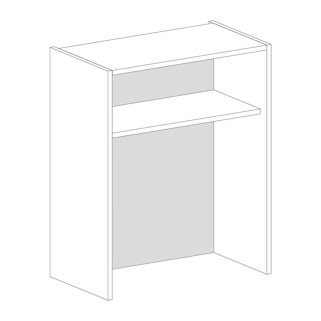 BACK PANEL MDF 16mm FOR PLATTERY WALL CABINET 700X800 ALUMINIUM