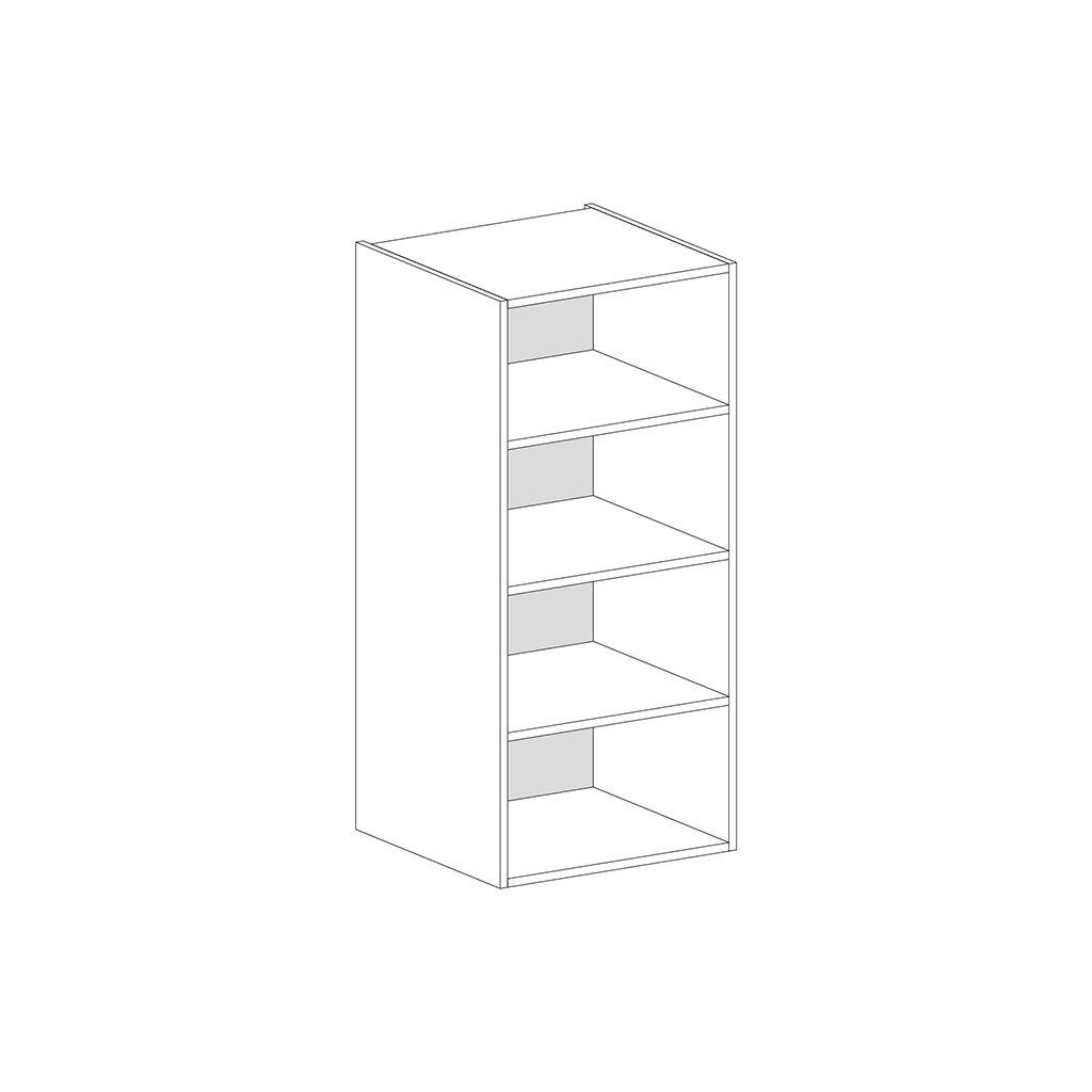 BACK PANEL MDF 5mm FOR SEMICOLUMN CABINET 600X1300 ALUMINIUM