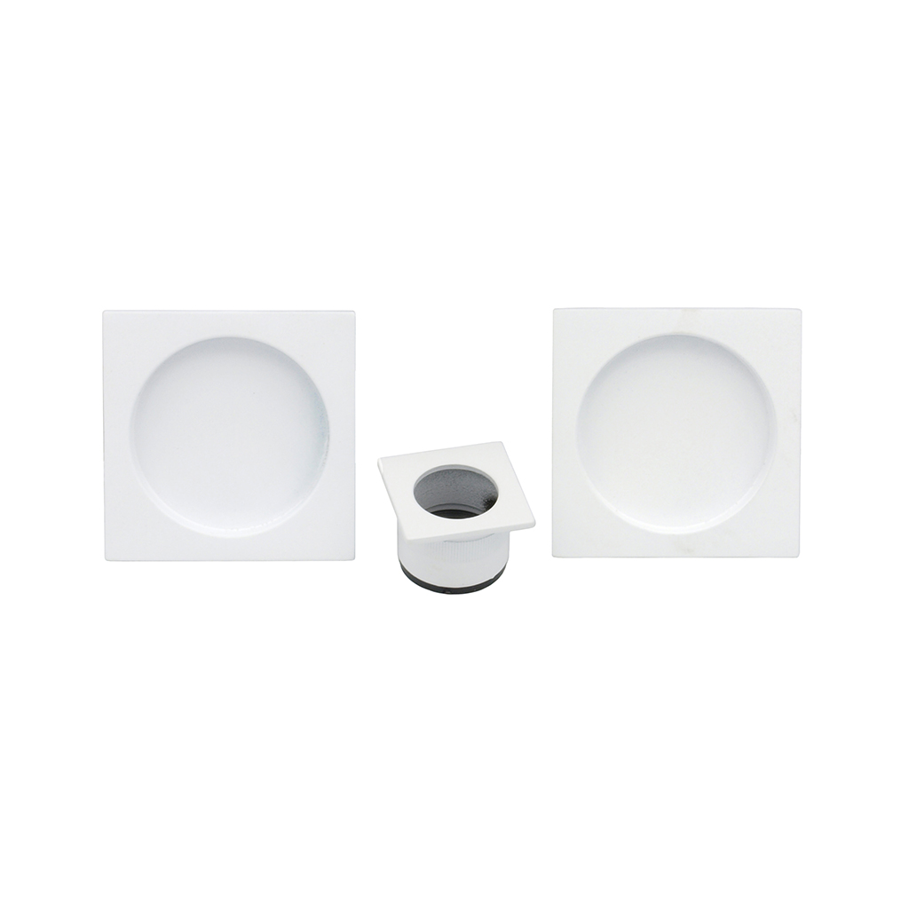 KIT PTA CORREDERA CUADRADO 50X50, UÑERO, BLANCO