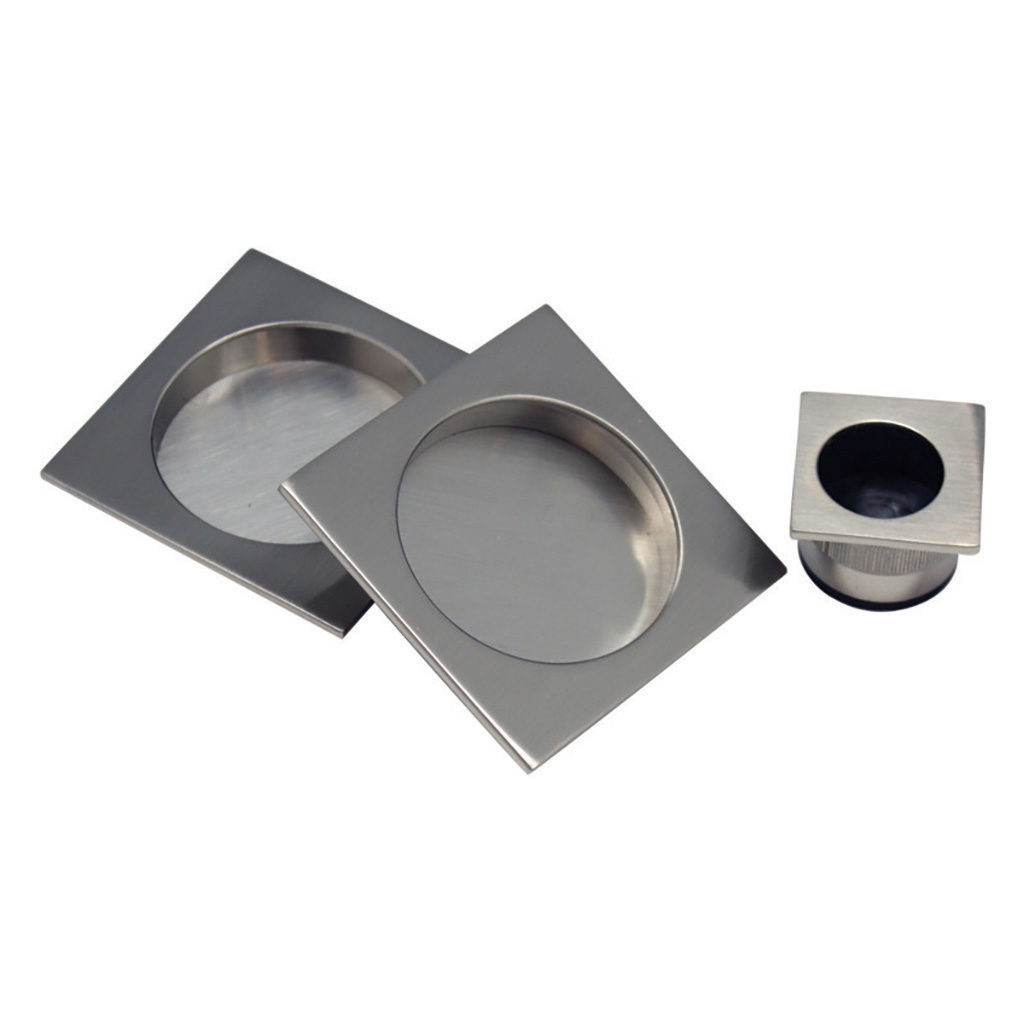 KIT PTA CORREDERA CUADRADO 50X50, UÑERO, SATINADO