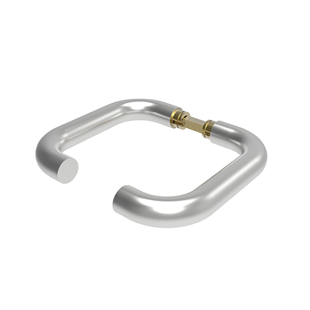 JGO MANETAS TUBULAR U INOX BRILLO S/ROSETA