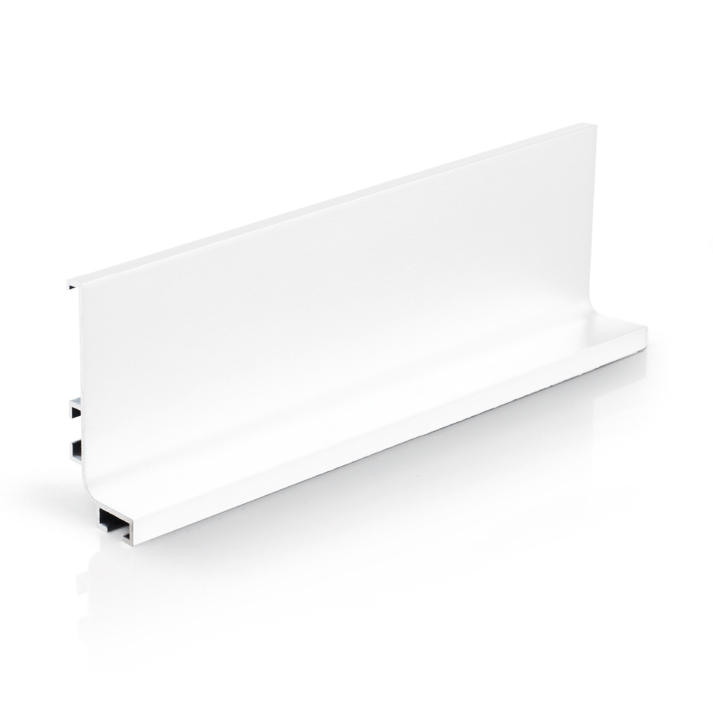 PERFIL L ABIERTO PARA MUEBLE BAJO, BLANCO, BARRA, TIRA DE 4 METROS