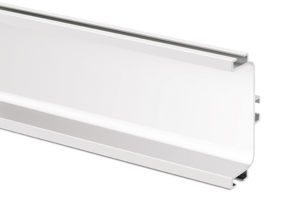 PERFIL C ABIERTO PARA MUEBLE BAJO, BLANCO, BARRA, TIRA DE 4 METROS
