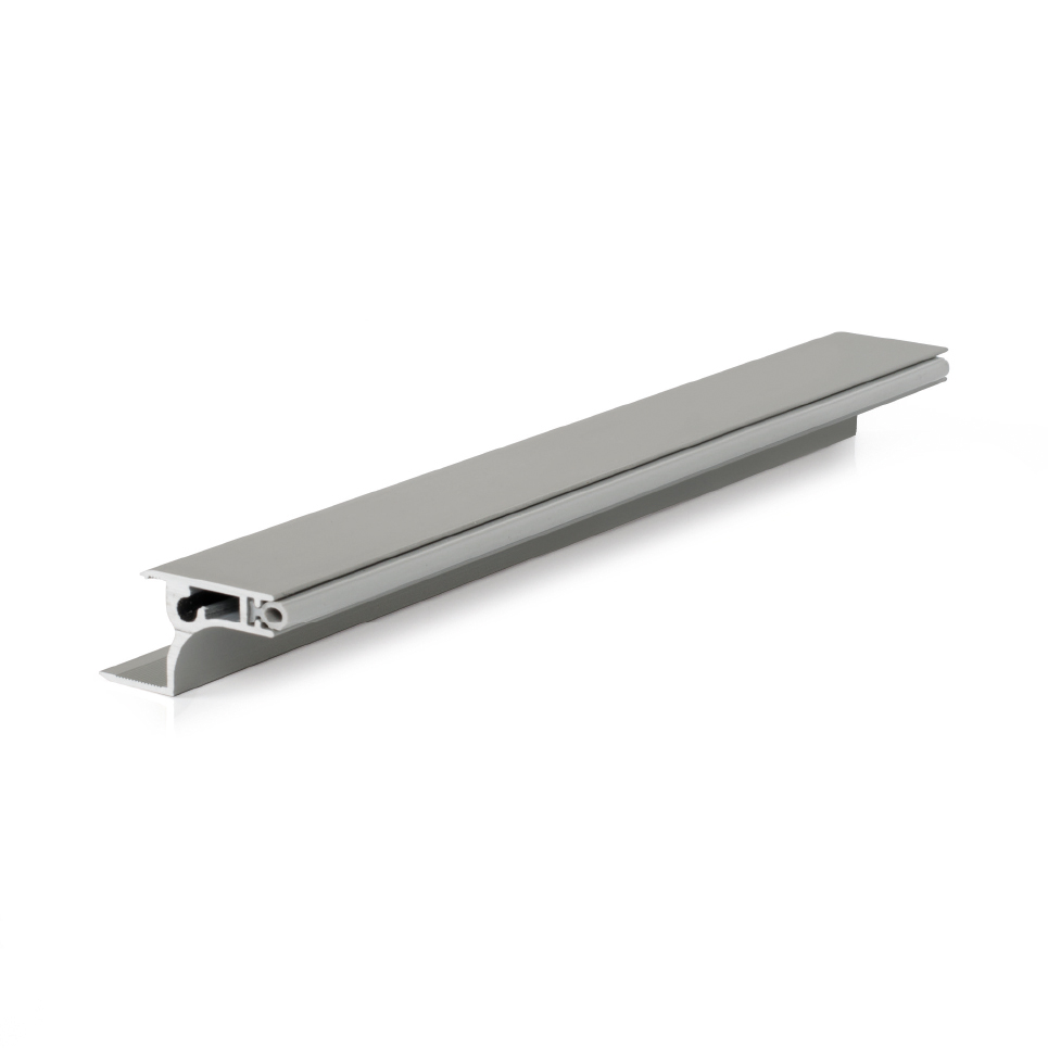 PERFIL PARA MUEBLE ALTO, PLATA MATE, BARRA, TIRA DE 3 METROS