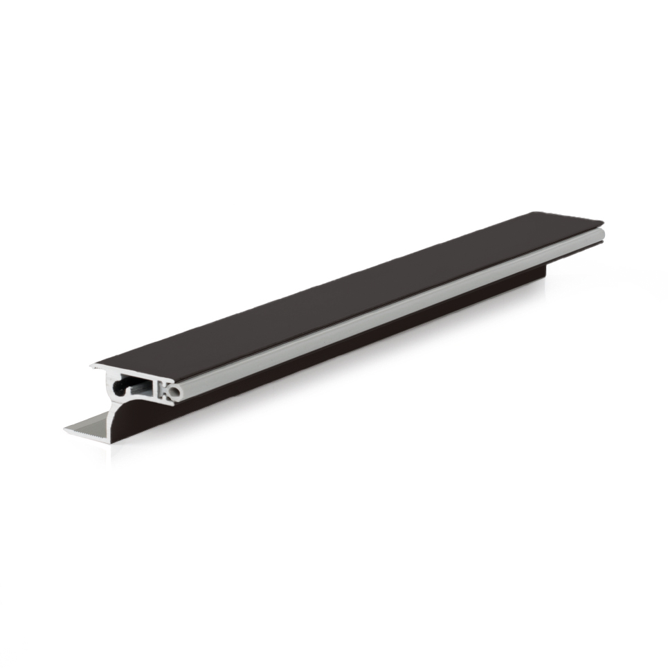 PERFIL HORIZONTAL MUEBLE ALTO NEGRO, BARRA, TIRA DE 3 METRO