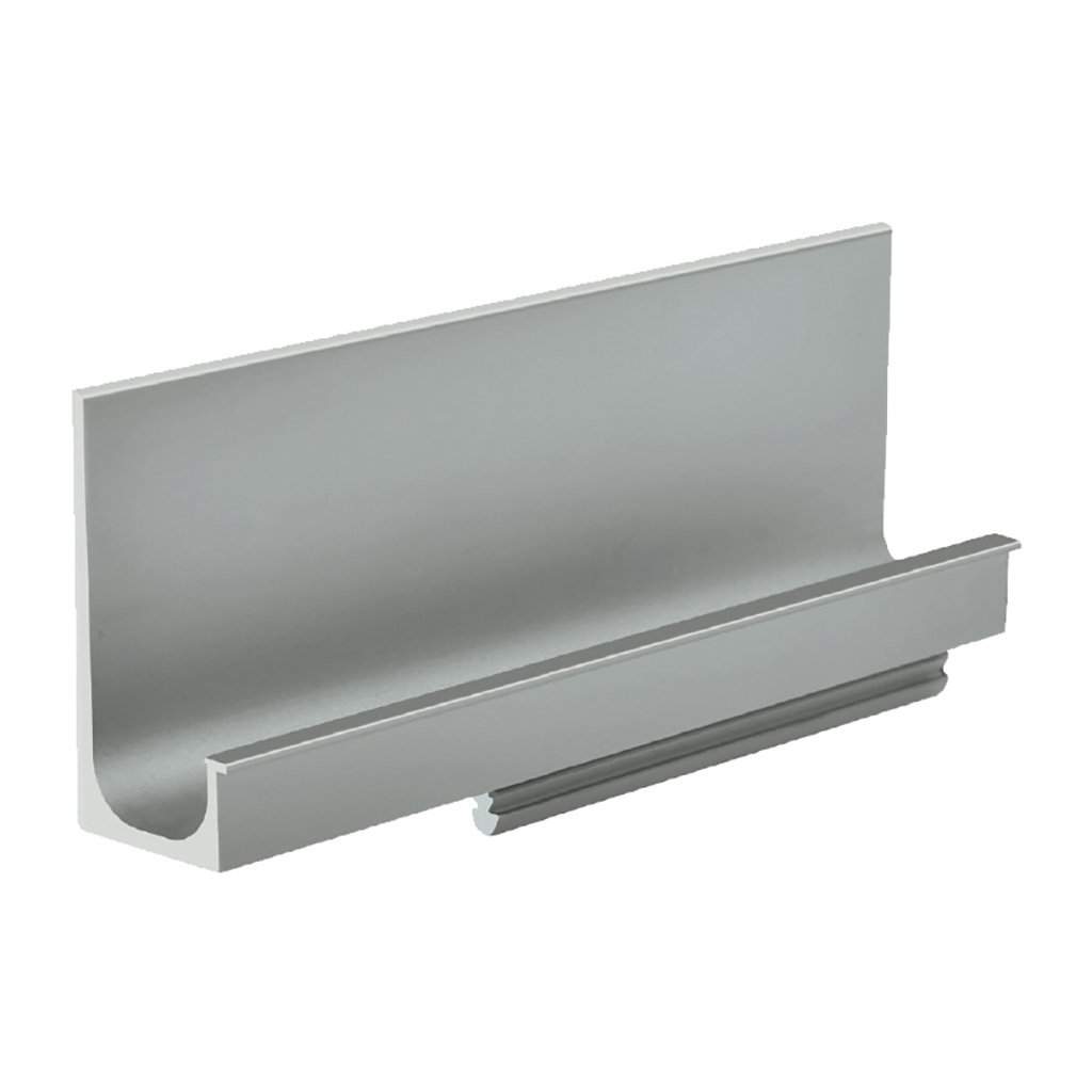 TIRADOR EMBUTIR GOLA INFERIOR L3000 PLATA MATE, BARRA, BARRA DE 3 METROS
