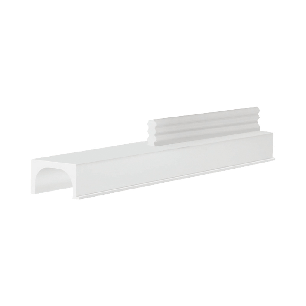 TIRADOR EMBUTIR GOLA SUPERIOR, L3000mm BLANCO,BARR