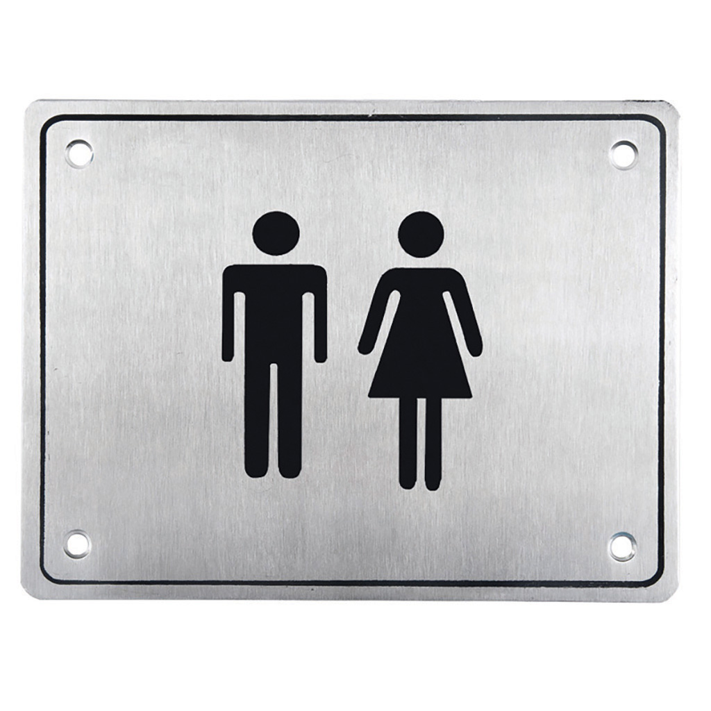 SIGN WC SQUARE, MAN&WOMAN