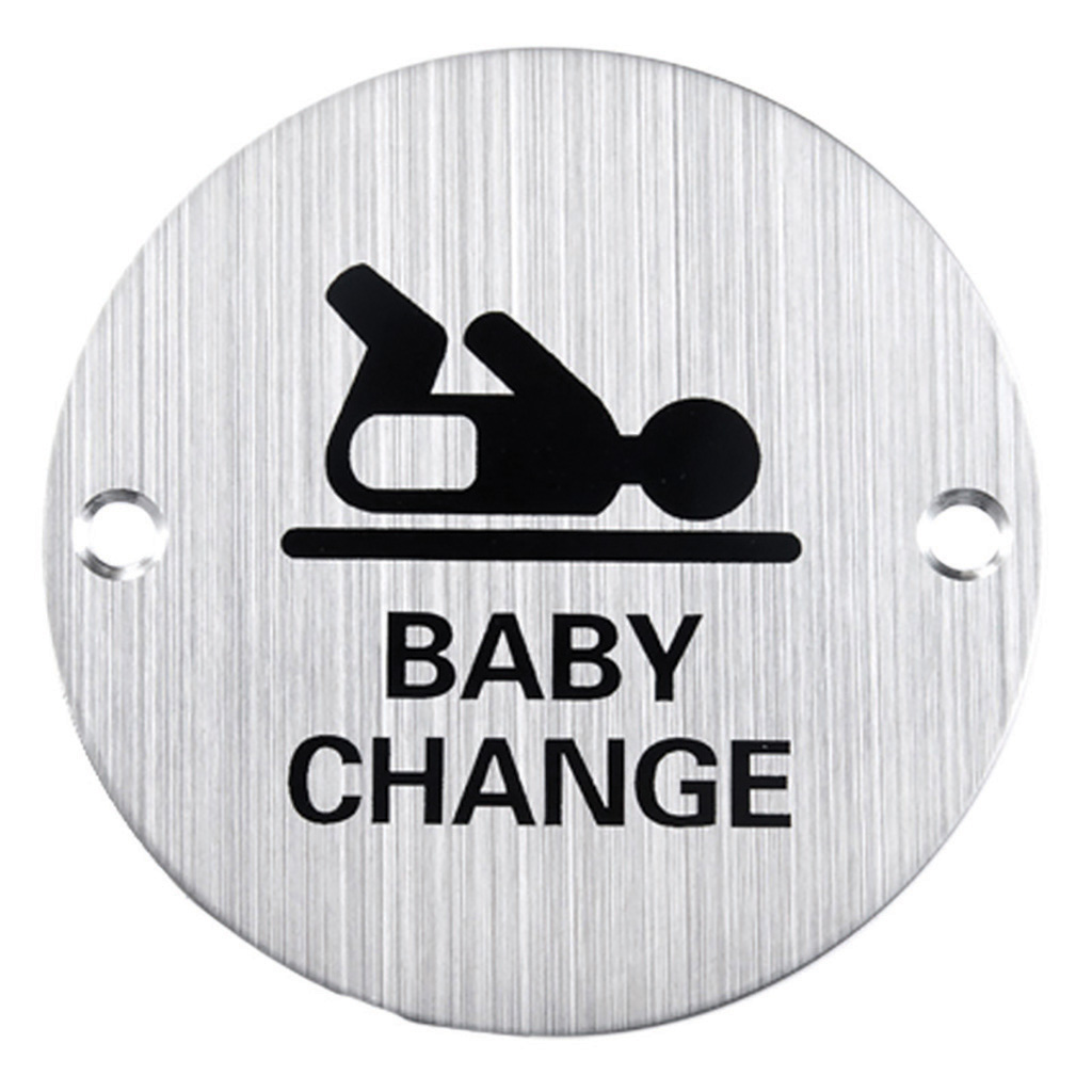 SIGN WC ROUND, BABY CHANGING