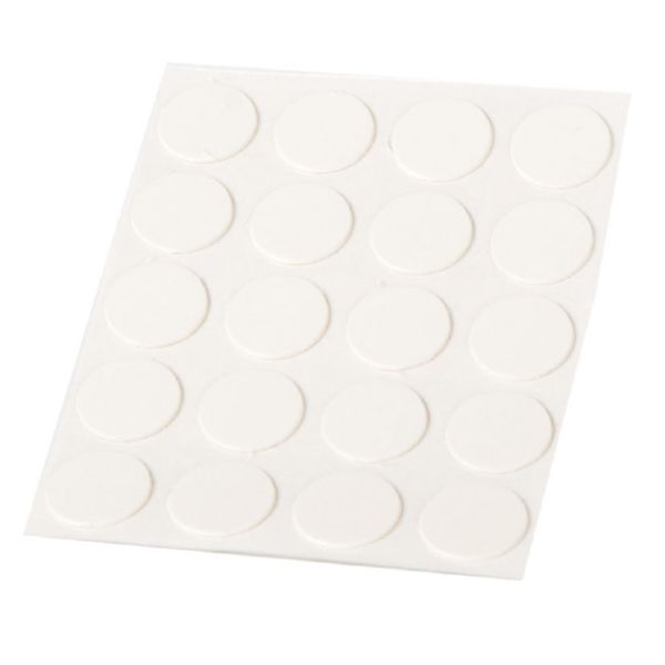 SELF-ADHESIVE SCREW HOLE STICKERS 13MM WHITE, 20 PCS/SHEET