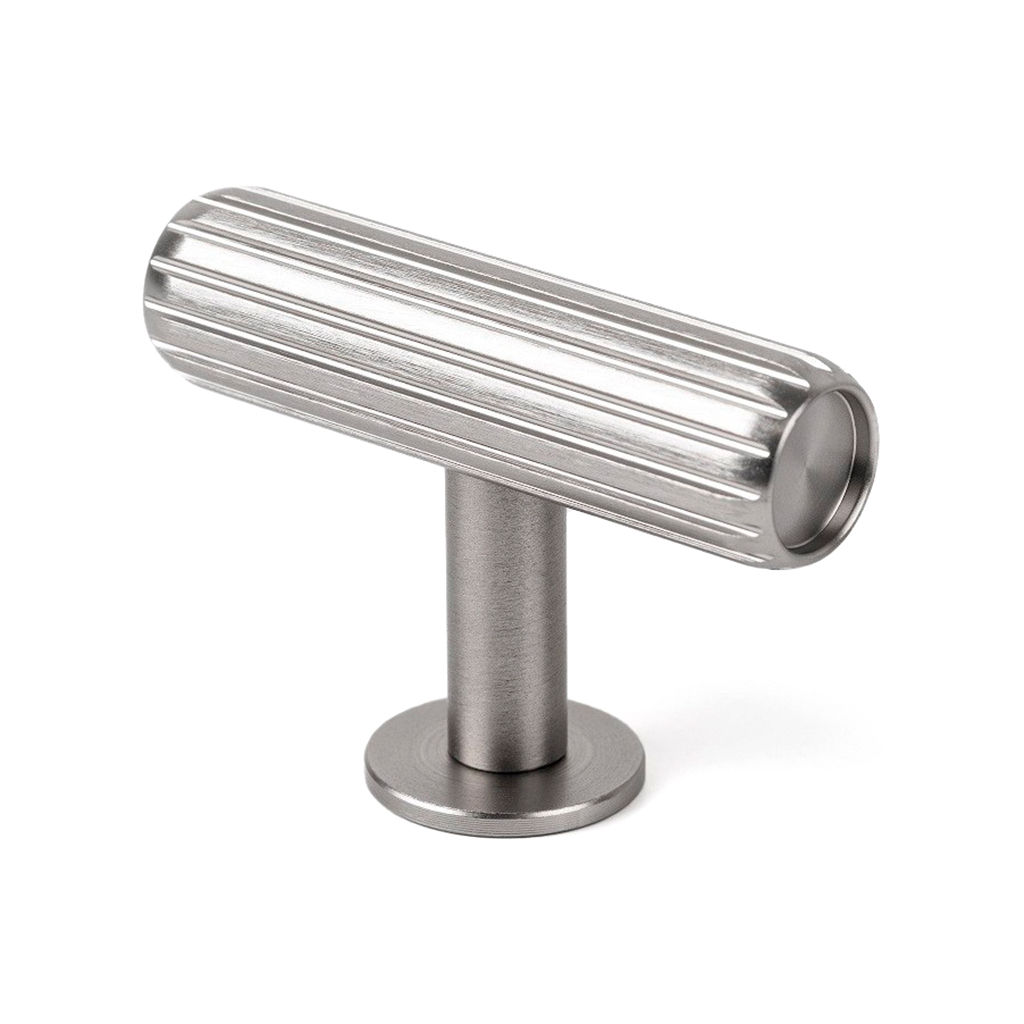 RILLE - POMO T INOX LOOK 55x38mm