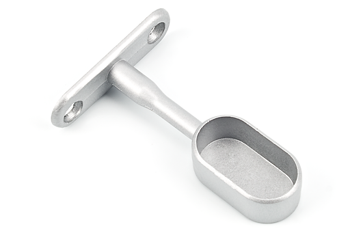 SOPORTE LATERAL CIEGO 30X70MM PLATA MATE P/T. OVAL