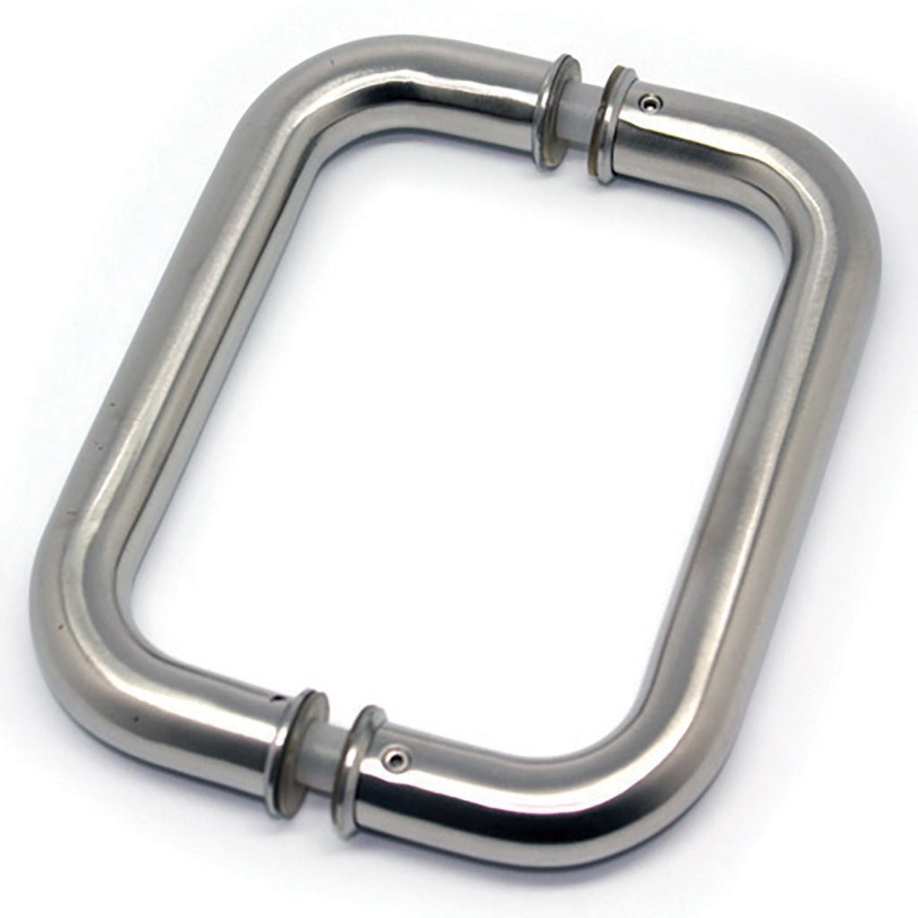 JUEGO MANILLON TUBULAR 25MM CRISTAL CC400 INOX SATINADO