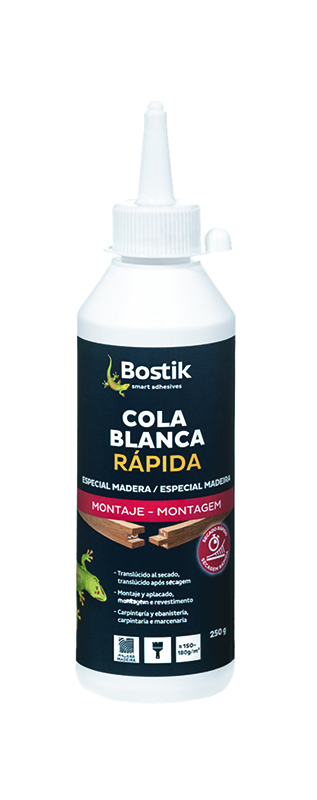 BOTE COLA BLANCA RAPIDA, Bottle 250g, White