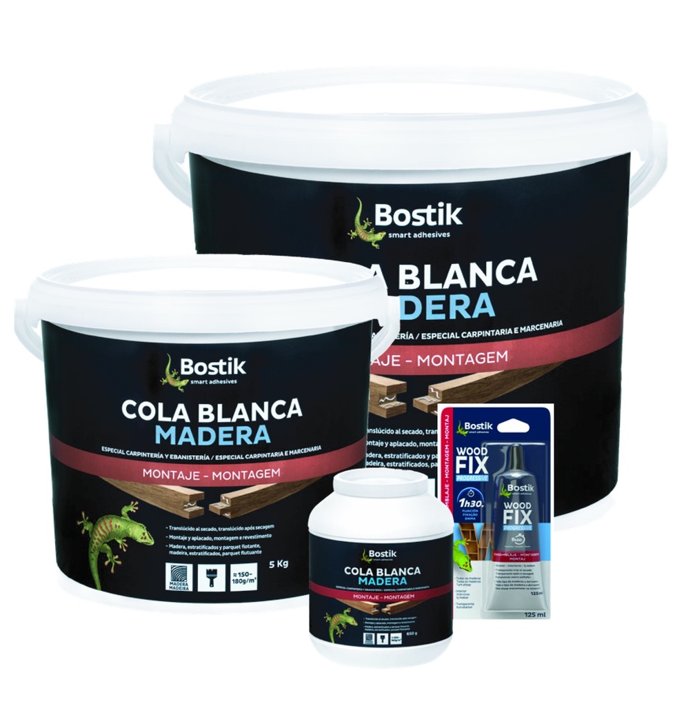 COLA BLANCA MADERA, 5Kg pot, White