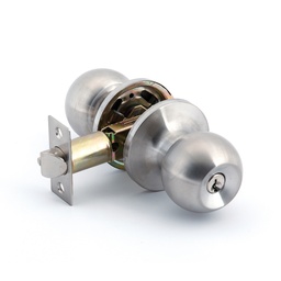 [10SCBK] KNOB LOCK, BATHROOM, SATIN