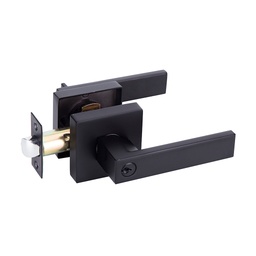 [20NEET] LEVER HANDLE LOCK R/SQUARE, ENTRANCE, BLACK