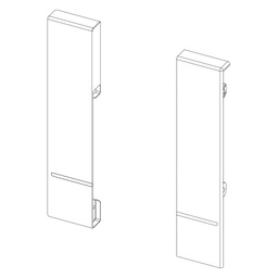 [58AY4SF100000] SET OF PLASTIC FRONTAL BRACKETS FOR INTERNAL DRAWER TEN2 H180 WHITE