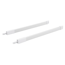 [58RYD3F14000L] LEFT STEEL RECTANGULAR RAILING SCREW-ON 400 WHITE