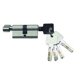 [C35+35 C SN] CILINDRO EUR.70mm C/CONDENA LLAVE SEGURIDAD NIQUEL