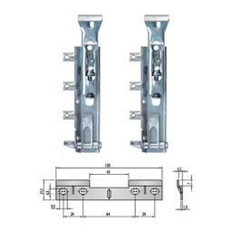 [IDX-08] KIT 2 TRASER-6 MONTAJE RAPID + SOPORTE DOBLE