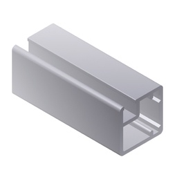 [J005P] PROFILE FOR DISPLAY CABINET 20X20 R1,5mm MATT SILVER, BAR