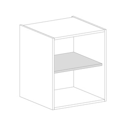 [MEB-800AL] SHELF FOR BASE CABINET 800X500 ALUMINIUM
