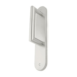 [MI-17015 SS] TUBULAR STAINLESS STEEL PULL HANDLE W/LONG PLATE 17015 SS, UNITS