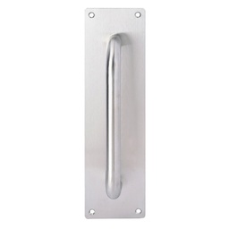 [MI-17023 SS] TUBULAR STAINLESS STEEL PULL HANDLE W/LONG PLATE 17023 SS