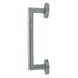 [MI-17050 SS200] TUBULAR STAINLESS STEEL PULL HANDLE W/ROSETTE 17050 SS200